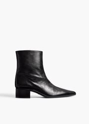Andee Ankle Boot in Black Glazed Leather