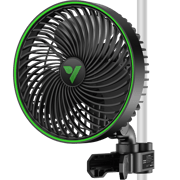 AeroWave E6 Gen2, Grow Tent Clip Fan 6”, EC Motor, Smart Control, Powerful Oscillating Fan, Black