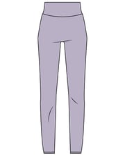 The Basic Legging - Lavender - Heat Bootcamp - Back Center Waist - White