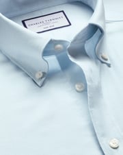Non-Iron Stretch Oxford Shirt - Sky Blue