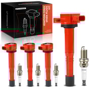4 Pcs Ignition Coils & 4 Pcs Iridium & Platinum Spark Plug Kits for Honda Accord CRV