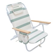 Deluxe Beach Chair - Sea Sage Stripe