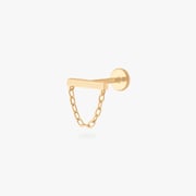 Bar Chain Flatback Stud
