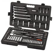 Socket Set: Deep & Standard, 118 Pc, 1/2, 1/4 & 3/8" Drive, 3/16" Min, 13/16" Max