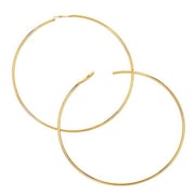 Earring Findings, Beading Hoops 1 1/4 Inch, Gold Plated (10 Pairs)