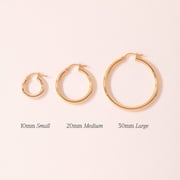 Grand Tubetti Gold Hoops (pair)