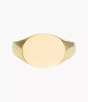 Ellis Gold-Tone Stainless Steel Signet Ring
