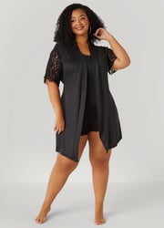 Love To Sleep Lace Paneled 3 Pc Set