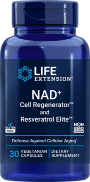 NAD+ Cell Regenerator™ and Resveratrol Elite™, 30 vegetarian capsules