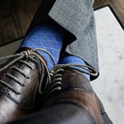 Royal Blue Diamonds - A Royal Blue Sock with a Contrasting Diamond Pattern