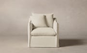 The Dune Swivel Chair - Performance Linen Weave Flour