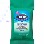Clorox® On The Go Bleach-Free Disinfecting Wipes - Ready-To-Use Wipe - Fresh Scent - 9 / Pack - White (CLO60133)