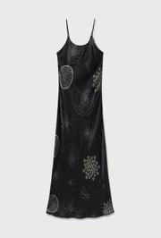 Silk Laundry 1996 Slip Dress - Fibonacci Black