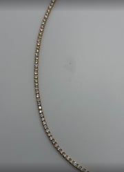Tennis Necklace 20 TCW, 22 Inches 18k Yellow Gold
