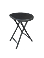Black Super Sturdy Folding Stool