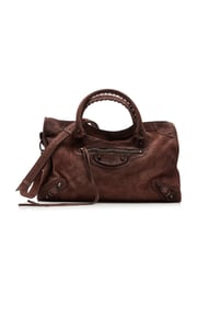 Le City Medium Waxed Suede Bag