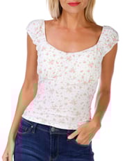 Juniors Floral Print Top ||PB107909730270||