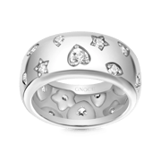 Check this out from gnoce! Silver Color Mixed Shape Ring