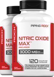 Nitric Oxide Max, 3000 mg (per serving), 120 Quick Release Capsules, 2  Bottles