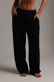 The Ivy Wide-Leg Trousers - Black