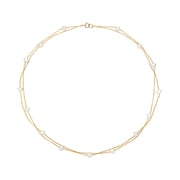 Gold Layered Pearl Necklace