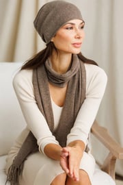 Women's 100% Cashmere Slouchy Beanie Hat