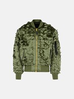 'ULCANS' GREEN NYLON BOMBER JACKET