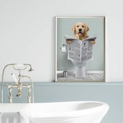Restroom Pet Portrait - Custom Pet Art