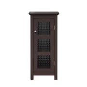 Teamson Home Chesterfield Floor Cabinet with Waffle Glass Door, Espresso