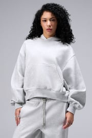 Scuba Tech Oversized Cropped Hoodie