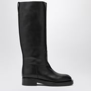 Black Napa leather boots