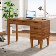 47" Computer Desk, Rustic Office Desk With File Cabinet