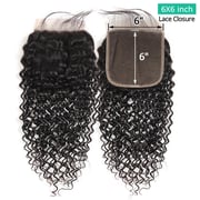 Curly Hair 6x6 Lace Closure Brazilian Virgin Human Hair