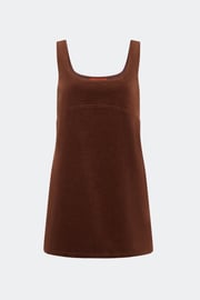 Sahara Corduroy Mini Dress In Choco Brown