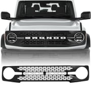 Ford Bronco Grille ABS Plastic White Black W/Letters and Camera Hole for 2021-2025 Ford Bronco
