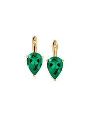 PORTER PEAR-CUT EARRINGS IN LAB EMERALD