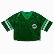 st. patrick's day "o'lucky" football-style jersey