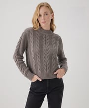 Women's Cable Knit Crew Sweater