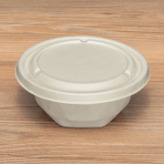 Karat Earth Bagasse Flat Lid for 16-24 oz Bagasse Take Out Bowl, Round - 500 pcs