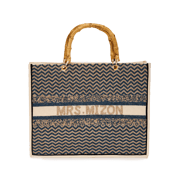 The Juliana Beaded Tote - Royal Ziggy