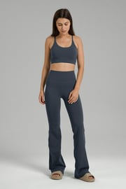 29.5" Dreamlux Flared Legging with Zippered Pockets