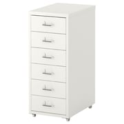 HELMER Drawer unit on casters - white 28x69 cm (11x27 1/8 ")
