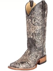 Women's Circle G by Corral Brown Crackle Boots L5078