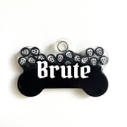 Scream ghost face horror pet id dog tag