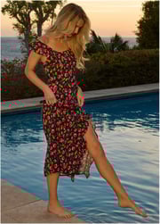 Ruffle Maxi Dress - Very Cherry