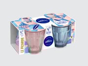 Le Picardie® Mix & Match Color Pink Blush & Marine Glass Tumbler  Set 8.38oz, Set of 4