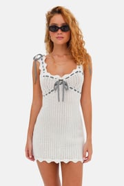 Becka Mini Dress Cream/Black