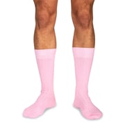 Pink Merino Wool Mid Calf Dress Socks