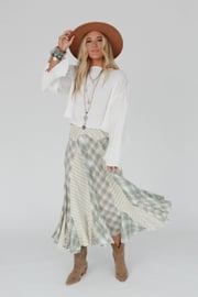 Twirl With Us Maxi Skirt - Sage