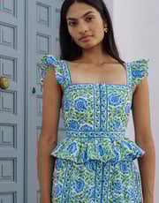 Peacock Border Freya Top